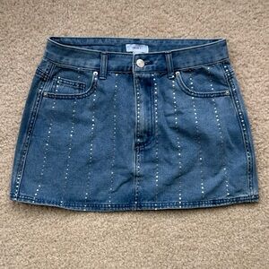 Forever 21 y2k denim studded mini skirt size medium